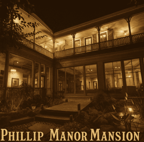 Phillip Manor Mansion at night